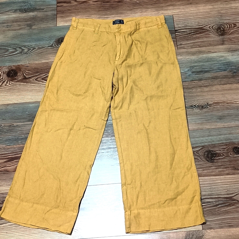 Abercrombie & Fitch Golden Yellow Chinos-Linen Blend. Sz 12.